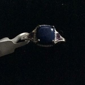 Lapis Lazuli, Amethyst ring in sterling silver.
